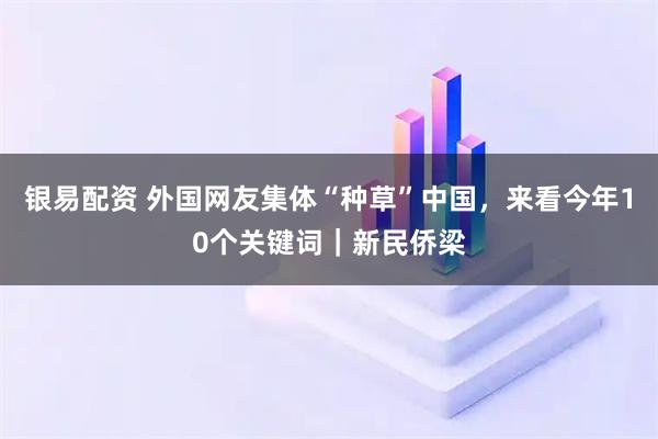银易配资 外国网友集体“种草”中国，来看今年10个关键词｜新民侨梁
